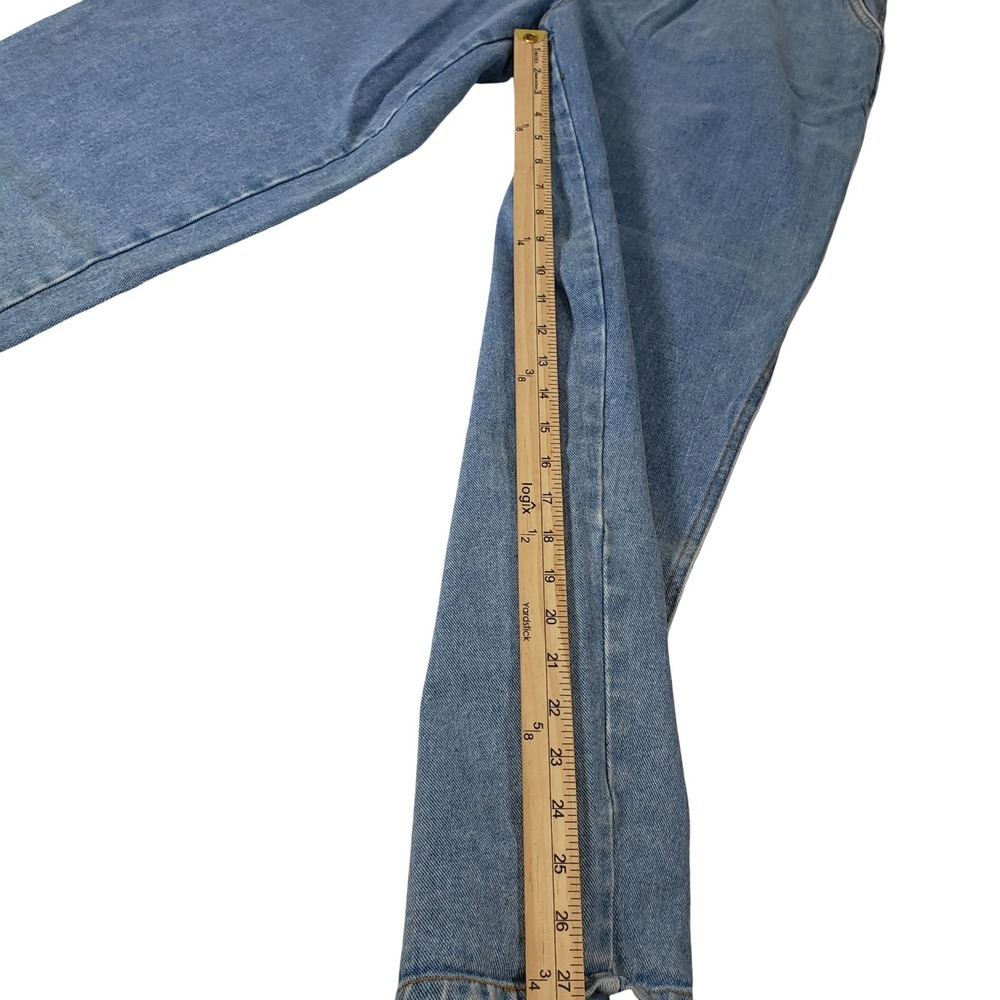Bill Blass Vintage 90s Baggy Fit High Waisted Light Wash Denim Jeans Size 14 - Picture 6 of 11
